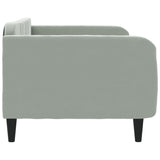 Day Bed without Mattress Light Grey 90x190 cm Velvet - Top-Down View