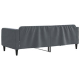 Day Bed without Mattress Dark Grey 90x190 cm Velvet