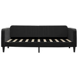 Day Bed without Mattress Black 90x190 cm Velvet
