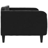 Day Bed without Mattress Black 90x190 cm Velvet - Top-Down View