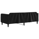 Day Bed without Mattress Black 90x190 cm Velvet - 45-Degree Angle