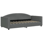 Day Bed without Mattress Dark Grey 90x190 cm Fabric