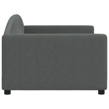 Day Bed without Mattress Dark Grey 90x190 cm Fabric - Top-Down View