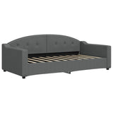 Day Bed without Mattress Dark Grey 90x190 cm Fabric
