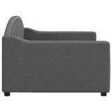 Day Bed without Mattress Dark Grey 90x190 cm Fabric - Top-Down View