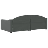 Day Bed without Mattress Dark Grey 90x190 cm Fabric - 45-Degree Angle
