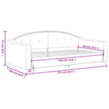 Day Bed without Mattress Dark Grey 90x190 cm Fabric - Low Angle