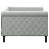 Day Bed without Mattress Light Grey 90x190 cm Velvet