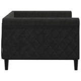 Day Bed without Mattress Black 90x190 cm Velvet - Top-Down View