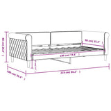 Day Bed without Mattress Black 90x190 cm Velvet