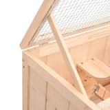 Hamster Cage 60x30x35 cm Solid Wood Fir - Low Angle