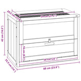 Hamster Cage 60x35.5x42 cm Solid Wood Fir