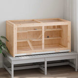 Hamster Cage 89.5x45x45 cm Solid Wood Fir - Front View