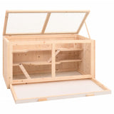 Hamster Cage 89.5x45x45 cm Solid Wood Fir - Side View