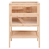 Hamster Cage 55x40x80 cm Solid Wood Fir - Top-Down View