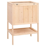 Hamster Cage 55x40x80 cm Solid Wood Fir - Rear View