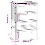 Hamster Cage 55x40x80 cm Solid Wood Fir