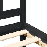 Bed Frame without Mattress Black 90x190 cm Solid Wood Pine - Extra Image