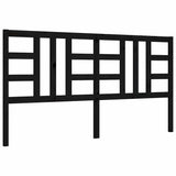 Bed Frame without Mattress Black 183x203 cm King Solid Wood Pine - Low Angle