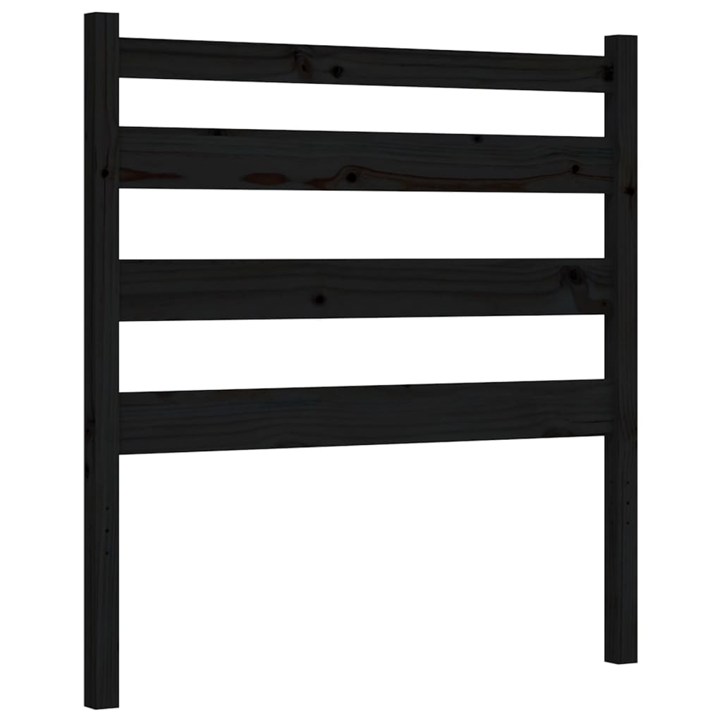 Bed Frame without Mattress Black 90x190 cm Solid Wood Pine