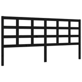 Bed Frame without Mattress Black 183x203 cm King Solid Wood Pine - Low Angle