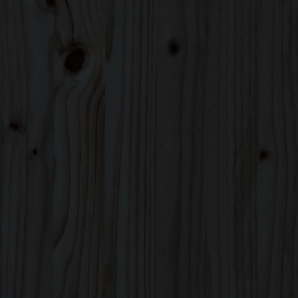 Bed Frame without Mattress Black 135x190 cm Solid Wood Pine