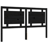 Bed Frame without Mattress Black 150x200 cm Solid Wood Pine