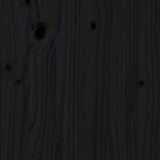 Bed Frame without Mattress Black 150x200 cm Solid Wood Pine - Extra Image