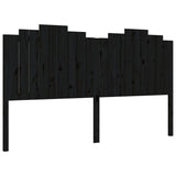 Bed Frame without Mattress Black 183x203 cm King Solid Wood Pine - Low Angle