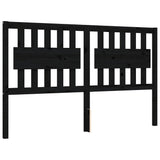 Bed Frame without Mattress Black 150x200 cm Solid Wood Pine - Low Angle