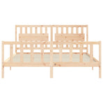 Bed Frame without Mattress 183x203 cm King Solid Wood Pine