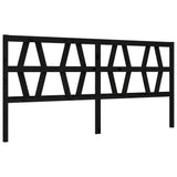 Bed Frame without Mattress Black 183x203 cm King Solid Wood Pine - Extra Image
