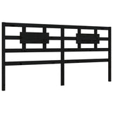 Bed Frame without Mattress Black 183x203 cm King Solid Wood Pine - Extra Image