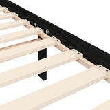 Bed Frame without Mattress Black 90x190 cm Solid Wood Pine - Extra Image