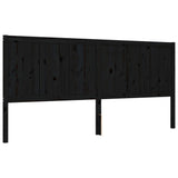 Bed Frame without Mattress Black 183x203 cm King Solid Wood Pine