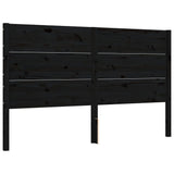 Bed Frame without Mattress Black 150x200 cm Solid Wood Pine