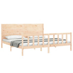 Bed Frame without Mattress 183x203 cm King Solid Wood Pine