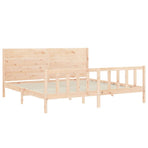 Bed Frame without Mattress 183x203 cm King Solid Wood Pine