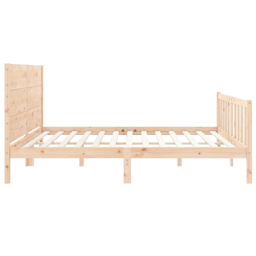 Bed Frame without Mattress 183x203 cm King Solid Wood Pine