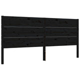 Bed Frame without Mattress Black 183x203 cm King Solid Wood Pine