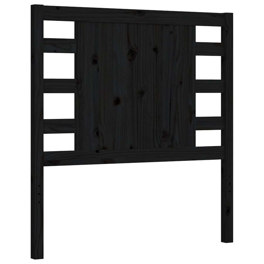 Bed Frame without Mattress Black 90x190 cm Solid Wood Pine