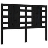 Bed Frame without Mattress Black 135x190 cm Solid Wood Pine - Low Angle