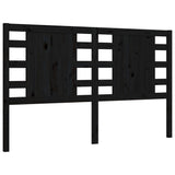 Bed Frame without Mattress Black 150x200 cm Solid Wood Pine