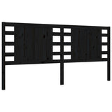 Bed Frame without Mattress Black 183x203 cm King Solid Wood Pine