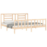 Bed Frame without Mattress 183x203 cm King Solid Wood Pine