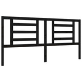 Bed Frame without Mattress Black 183x203 cm King Solid Wood Pine - Low Angle