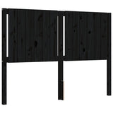 Bed Frame without Mattress Black 135x190 cm Solid Wood Pine - Low Angle