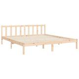 Bed Frame without Mattress 183x203 cm King Solid Wood Pine - Extra Image