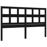 Bed Frame without Mattress Black 150x200 cm Solid Wood Pine