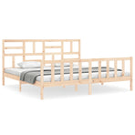 Bed Frame without Mattress 183x203 cm King Solid Wood Pine